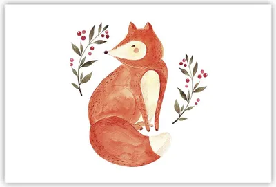 Produktbild von Poster - Poster ohne Rahmen - Nov Illustration Fuchs - 91,5x61 cm - Wand Bild - Wanddeko - Wandbilder - Kunstposter - Wandposter - Bilder - Kunstdruck - Wanddekoration - Wandbild - P2XAA91x61-4862