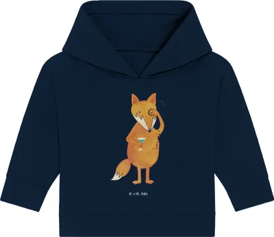 Produktbild von Mr. & Mrs. Panda Organic Baby Hoodie Fuchs Lord 24. - 36. Monat - French Navy - Geschenk, Neugierig, Spruch Lustig, Füchse, Motivation, Kapuzenshirt, Schick, Cocktail