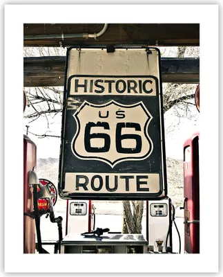 Produktbild von Poster - Poster ohne Rahmen - Straße alt 66 USA - 40x50 cm - Wand Bild - Wanddeko - Wandbilder - Kunstposter - Wandposter - Bilder - Kunstdruck - Wanddekoration - Wandbild - P2XPA40x50-3573
