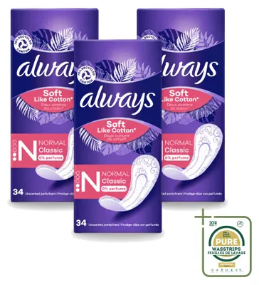 Obrázek produktu pro 3 x Vložky Always Discreet Normal, slipové – balení, 3 kusy