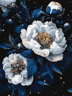 Produktbild von Malen nach Zahlen – Blumenkonstellation, 30x40 cm – Ideyka