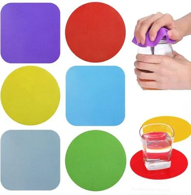 Immagine prodotto di Set di apriscatole in silicone – Apribottiglie antiscivolo per anziani – Confezione da 6 pezzi