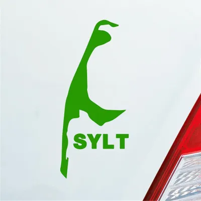Produktbild von Auto Aufkleber Sylt Spaß Insel Luxus Germany Deutschland 10x4,5 cm Hellgrün Sticker Heckscheibenaufkleber