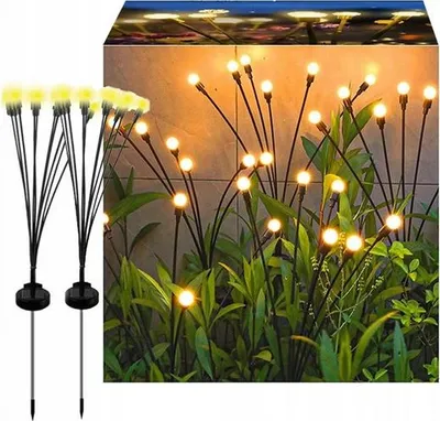 Obrázok produktu pre Solárna lampa so 6 LED guľami, DEKORATÍVNA, do záhrady, 2 ks