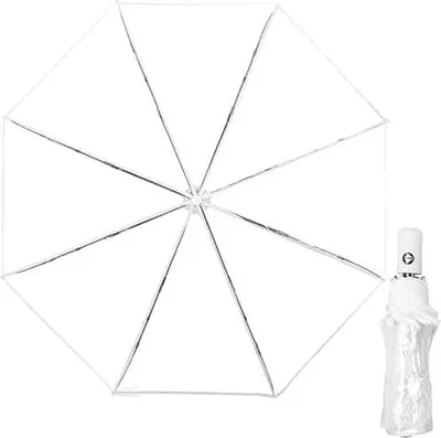 Produktbild von Regenschirm Transparent, Sturmfest Regen Windsicherer Sturm Taschenschirm Schirm Faltbar Kompakte Reise Umbrella für Herren Damen Den Auße Golfschirm Reiseschirm Hochzeiten