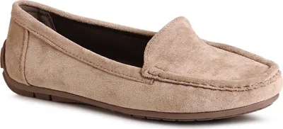 Produktbild von topschuhe24 2986 Damen Velours Mokassins Komfort Slipper , Farbe:Hellbraun, Größe:36 EU