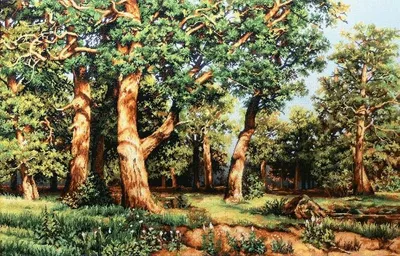 Produktbild von Luca-S Kreuzstich-Set "Eichenwald". Shishkin.", Zählmuster, 71x45cm