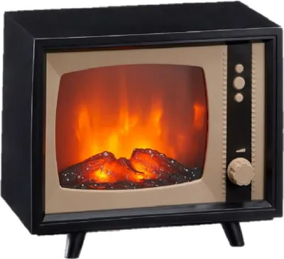 Produktbild von LED Kamin Retro Fernseher Kaminfeuer 21,5 x 18 x 13 cm