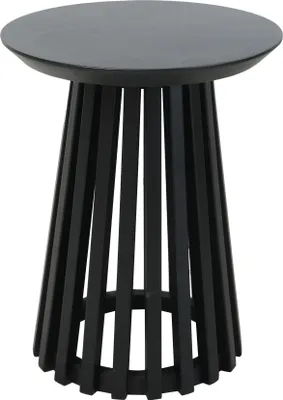 Produktbild von SIT Möbel Beistelltisch Ø 40 cm | klar lackiert | rund | Hevea & Holz-Furnier schwarz | B 40 x T 40 cm H 50 cm | 07107-90 | Serie BEISTELLTISCH