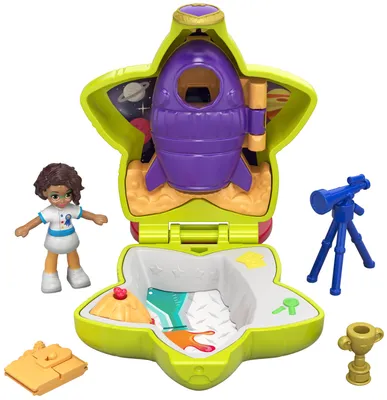 Productafbeelding van Mattel Polly Pocket GCN09 Mini speelset "Ontdekkingsreiziger Shani" met accessoires