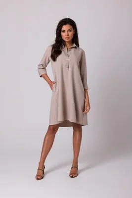 Obrázek produktu pro BeWear Dámské košilové šaty Ganiervydd B257 béžová L