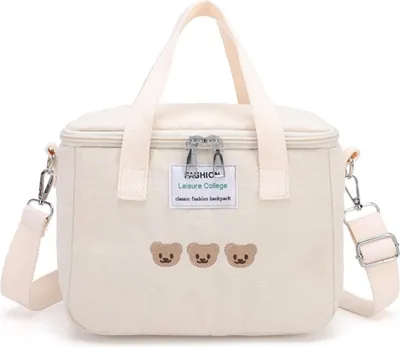 Productafbeelding van Mama-tas, cartoonprint, Oxford-stof, duurzaam, ruime capaciteit, levendige kleuren, geschikt voor kinderwagens, voor babybenodigdheden, wit