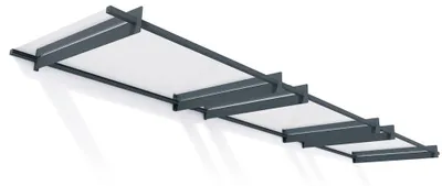 Produktbild von Palram - Canopia Vordach Nancy 4500 Anthrazit 452x94 cm