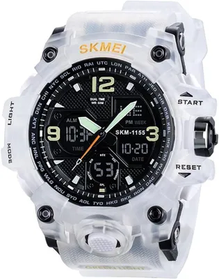 Productafbeelding van Watch, digitaal sporthorloge voor heren, 50 meter waterdicht, militair design, LED-display, groot wijzerplaat, stopwatch, wekker, militair groen, digitaal