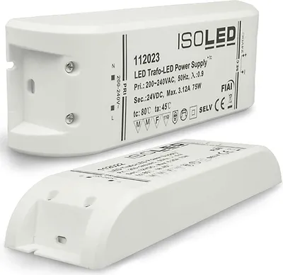 Produktbild von ISOLED LED Trafo 24V/DC, 0-75W, SELV