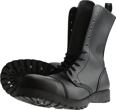 Produktbild von Boots & Braces - 10-Loch Stiefel Vegetarian (Vegi) Schwarz Größe 44 (UK10)