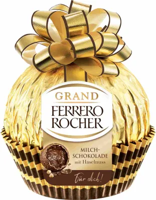 Zdjęcie produktu dla Grand Ferrero Rocher Świąteczna pralina czekoladowa z orzechami laskowymi 125g