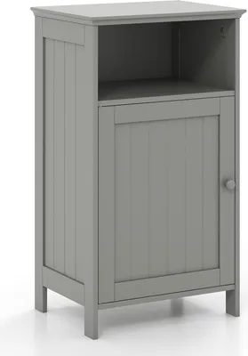 Produktbild von Badezimmerschrank, Badschrankmit Tür & Ablage, Aufbewahrungsschrank für Badezimmer, Schlafzimmer & Wohnzimmer, 40 x 30 x 70 cm (Grau)