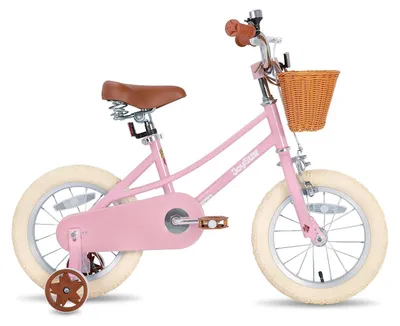 Image de Vélo pour enfant (fille) - Vélo - Roues de 35 cm - Avec roues d'appoint - Panier à l'avant - Cadre en métal - Rose