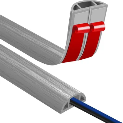 Produktbild von Halbförmige Kabelbrücke - Flexible Kabeldurchführung für Bodenschutz - 1M - Selbstklebend
