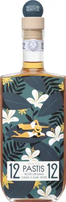 Produktbild von 12/12 Pastis de Saint Tropez alc 45% vol. 0,70L "LIMITED DESIGN" Sieste au Jardin