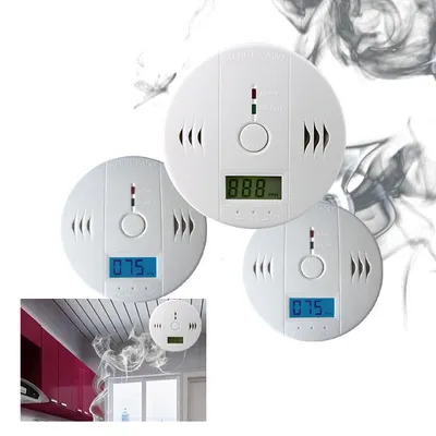 Produktbild von Jiubiaz 3x CO Medler Rauchmelder Feueralarm Pause und Testtaste Batterieanzeige Weiß