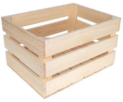 Productafbeelding van Creative Deco Natuurlijke Houten Kist, 40 x 30 x 23 cm