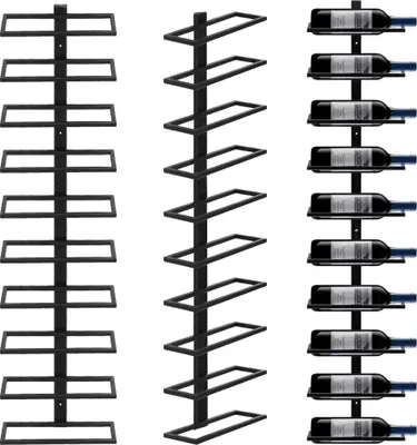 Produktbild von WYCTIN Weinregal  aus Metall für 10 Flaschen Flaschenständer Wandregal Flaschenregal Wand 116*27*10.5cm