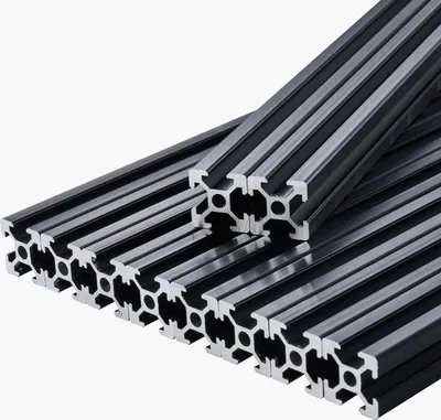 Zdjęcie produktu dla Profil aluminiowy T-slot 2020 2000mm 10 szt. czarny - do CNC, drukarki 3D