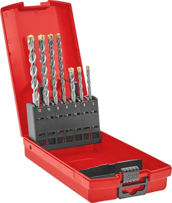 Produktbild von KWB SDS-Plus Hammerbohrer-Set, 268493, 110 mm + 160 mm, 7-teilig