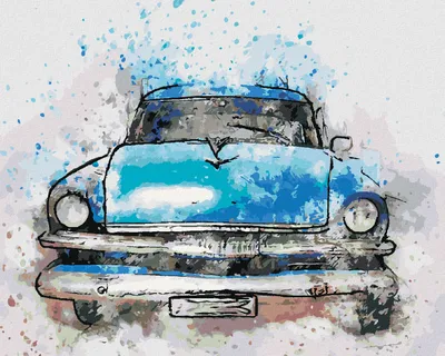 Immagine prodotto di Zuty - Dipingere con i numeri - AUTO BLU DIPINTA, 40x50 cm, senza cornice e senza tela tesa