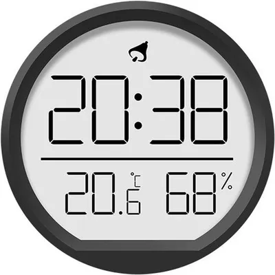 Produktbild von Stille buitentemperatuur- en vochtigheidsklok voor binnen und buiten, schwarz