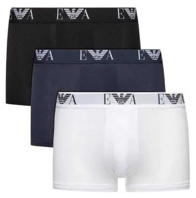 Produktbild von Emporio Armani - Boxershorts für Herren (3er-Pack) NA508 (S) (Schwarz/Weiß/Marine)
