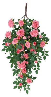 Produktbild von Künstliche Blumen-Rattan-Dekoration, 6 künstliche Rosenranken mit künstlichen Blütenköpfen aus Seide, ideal für DIY-Hochzeitszimmer-Hintergrunddekoration
