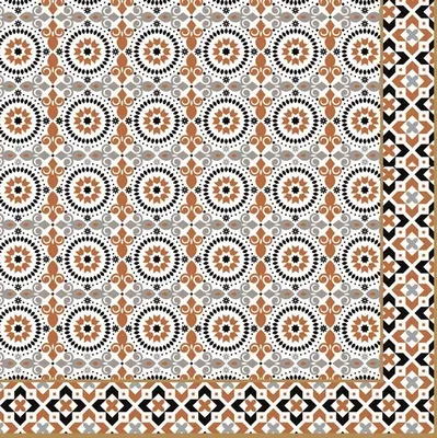 Produktbild von 20 Servietten Geoethnic - Kreise an Barock-Symbole antik 33x33cm