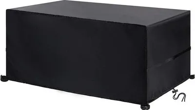 Zdjęcie produktu dla Wodoodporny pokrowiec na stół ogrodowy, pokryty tkaniną, odporny na promieniowanie UV, tkanina Oxford 420D, 160 x 160 x 70 cm
