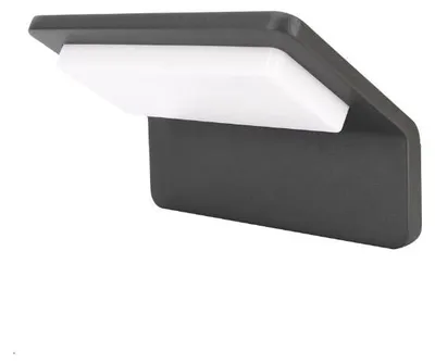 Image de Applique murale LED extérieure incurvée, 9W, gris graphite, indice de protection IP65 - Lumière chaude 2300K - 3500K
