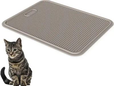 Produktbild von Katzenklo Matte Katzenstreu Katzentoilette Vorleger Unterleger Auffangmatte Grau Zaubermatte Vorlegematte