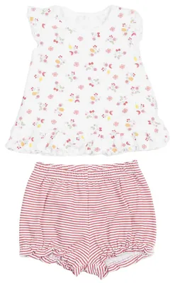 Produktbild von Baby-Set T-Shirt+Shorts  Cerise Tiny - 2 - 3 Jahre - Weiß | by Kitikate