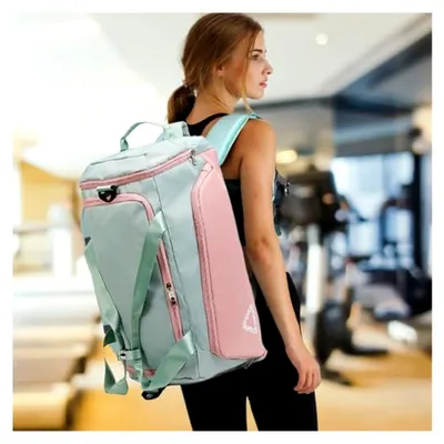 Produktbild von Sporttasche für Damen 45L mit Schuh- und Nassfach, wasserdicht, ideal für Reisen und Fitness