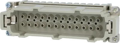Image de HARTING Han 10HvE avec 2 contacts de commutation Insert à broches (M) Connexion à sertir, 12 pôles 10/2+PE 830 V - 500 V Contact de 16 A