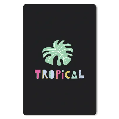 Produktbild von MuchoWow® Mauspad Mousepad Tropical - Sommer - Schwarz 18x27 cm - Mousepads - Maus Mat - Pad - Mausunterlage