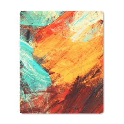 Produktbild von MuchoWow® Mauspad Mousepad Gemälde - Abstrakt - Öl 19x23 cm - Mousepads - Maus Mat - Pad - Mausunterlage - Mauspads - Spielen