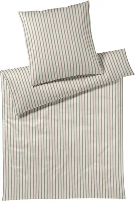 Produktbild von elegante Mako-Jersey-Bettwäsche-Garnitur Naturally Farbe Salbei Größe 155x200+80x80