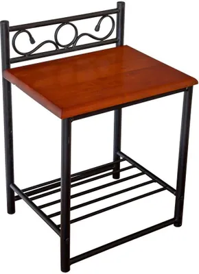 Image de Table de chevet, table de chevet, table d''appoint en métal avec décoration