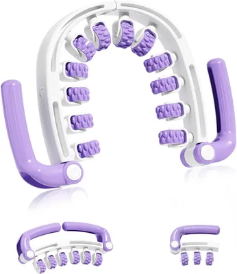 Produktbild von Cellulite Massage Gerät, Manuelles Anti-Cellulite Massagegerät, Cellulite Massage-Roller für Oberschenkel, Gesäß, Hautstraffung, Lila