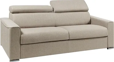 Produktbild von Vente-unique VIZIR, Sofabett, Wohnzimmer, Beige, 4 Sitz(e), Stoff, Stoff