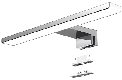 Productafbeelding van Led Spiegellamp Badkamer 10W 820LM 40cm 6500K, Roestvrij Staal IP44