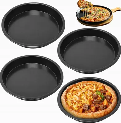 Produktbild von Backform Pizza Rund Antihaftbeschichtet 4 Stück 20cm
