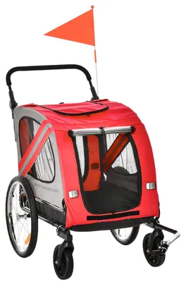 Obrázek produktu pro Přepravní vozík na kola - vozík pro přepravu nákladu - s 6 červenými reflexními prvky - nosnost 20 kg